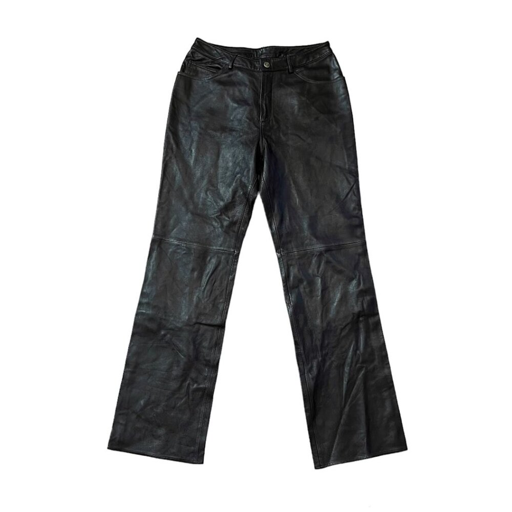 Bloomingdale's 100% Leather Pants Brown Women's Size 12